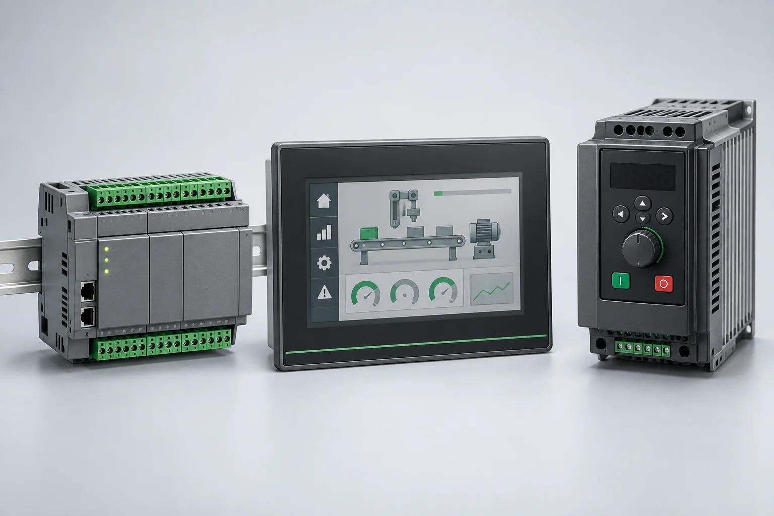 PLC, HMI ve kontrol ekipmanları
